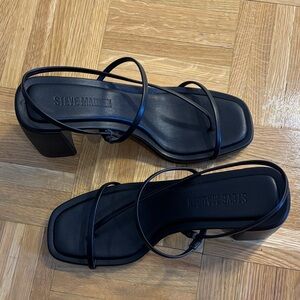 Steve Madden Black Strappy Heels